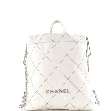 22 Chain Backpack Quilted Calfskin Large