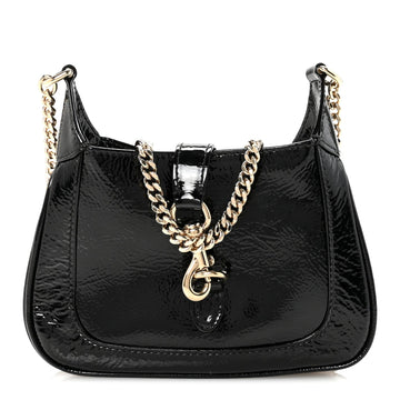 Crinkled Patent Mini Jackie Notte Bag