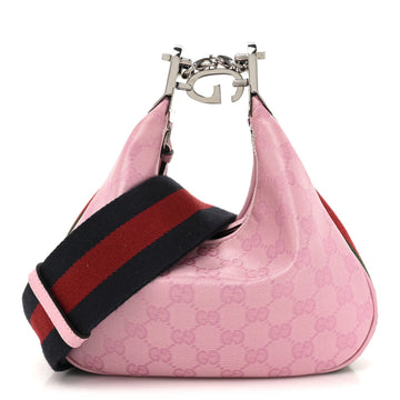 Gg Crystal Coated Canvas Web Small