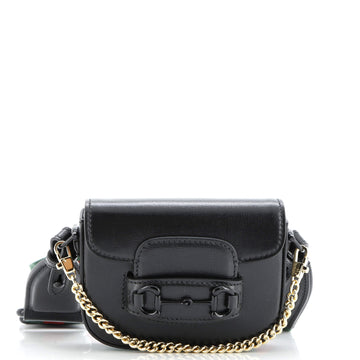 Horsebit Flap Wallet With Strap Leather