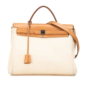 Herbag Zip Leather And Toile 31