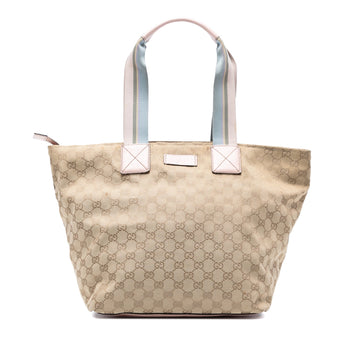 Web Zip Tote Gg Canvas Large