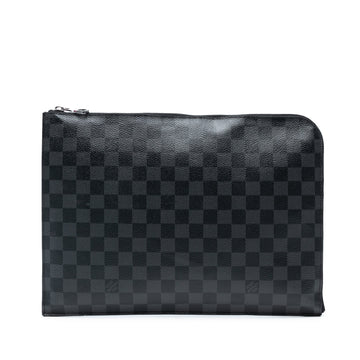 Zip Around Pochette Jour Damier Graphite