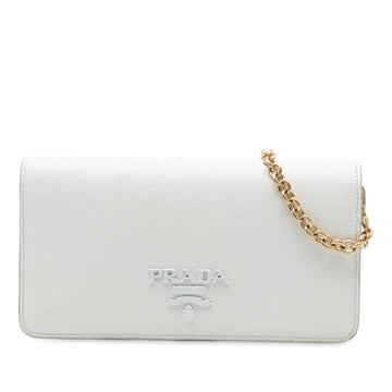 Chain Wallet Crossbody Saffiano Leather