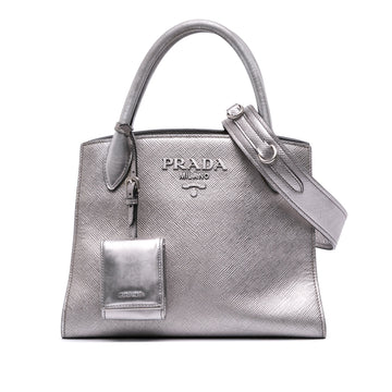 Prada Monochrome Tote Saffiano With City