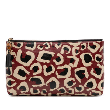 Betty Chain Wallet Printed Leather