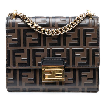 Fendi Kan U Shoulder Bag Zucca Embossed