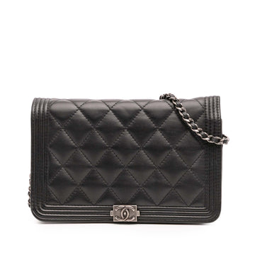 Boy Wallet On Chain Quilted Lambskin