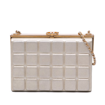 Chanel Chain Frame Clutch Embossed