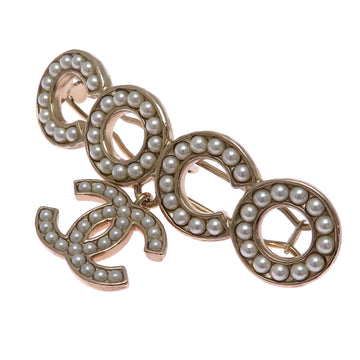 Chanel Cc Logo Brooch Silver-Tone Metal
