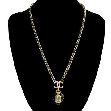 Chanel Cc Logo Chain Heart Pendant