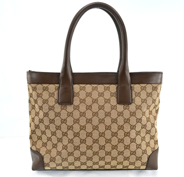 Gucci Gg Canvas Tote Bag Beige Brown