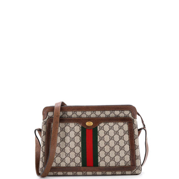Gucci Ophidia Zip Shoulder Bag Gg Coated