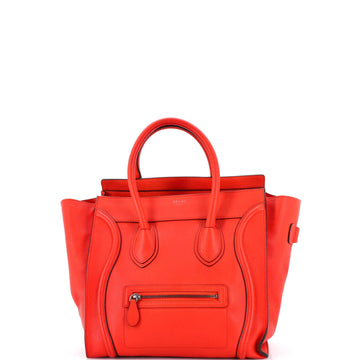 Celine Luggage Bag Grainy Leather Mini