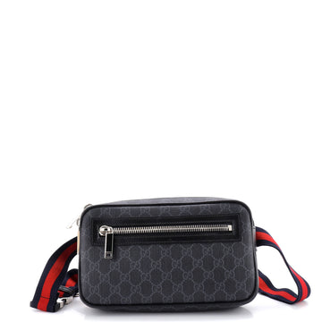 Gucci Web Zip Belt Bag Gg Coated Canvas