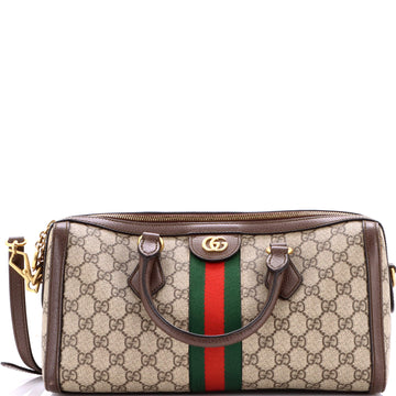 Gucci Ophidia Boston Bag Gg Coated