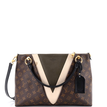 Louis Vuitton V Tote Canvas And Leather