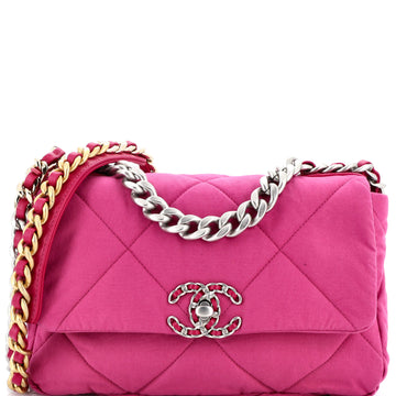 Chanel 19 Flap Bag Quilted Canvas Medium