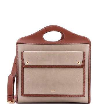 Burberry Pocket Tote Lizard Embossed