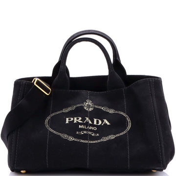 Prada Canapa Convertible Tote Canvas