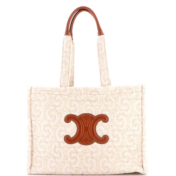 Celine Cabas Thais Tote Triomphe Wool