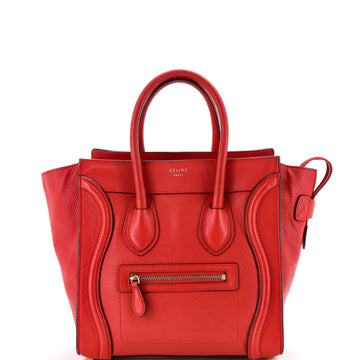 Celine Luggage Bag Smooth Leather Micro