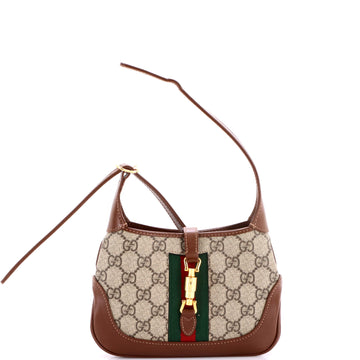 Gucci Jackie Hobo Gg Coated Canvas Mini