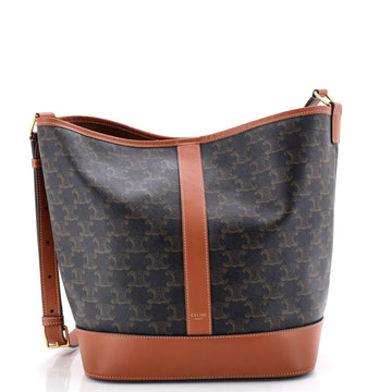 Celine Bucket Bag Triomphe Coated Canvas