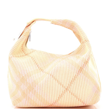 Burberry Peg Handle Bag Knit Check