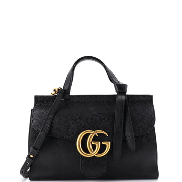 Gucci Gg Marmont Top Handle Bag Leather