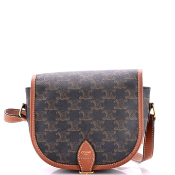 Celine Folco Bag Triomphe Coated Canvas