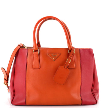 Prada Bicolor Double Zip Lux Tote