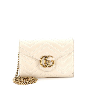 Gucci Gg Marmont Chain Wallet Matelasse