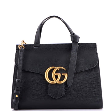 Gucci Gg Marmont Top Handle Bag Leather