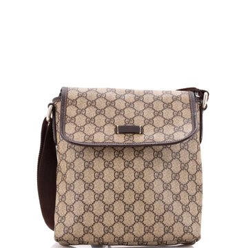 Gucci Flap Messenger Gg Coated Canvas