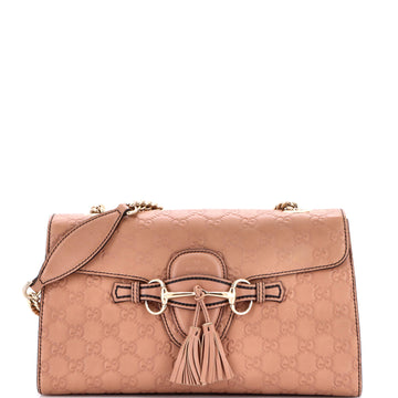 Emily Chain Flap Bag Guccissima Leather