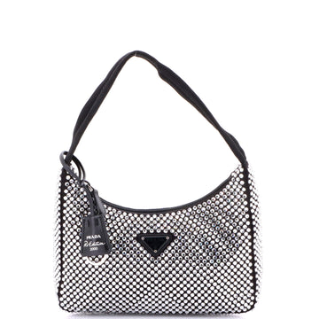 Prada Re-Edition Hobo Crystal