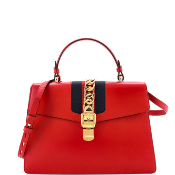Gucci Sylvie Top Handle Bag Leather