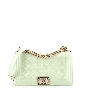 Chanel Boy Flap Bag Quilted Iridescent