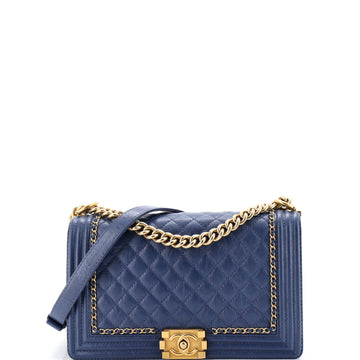 Chanel Jacket Boy Flap Bag Quilted Aged