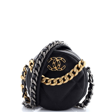 Chanel 19 Round Clutch With Chain