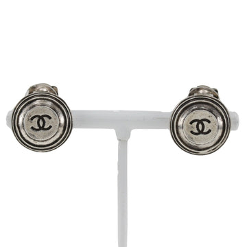 Chanel Cc Logo Clip-On Earrings Sterling