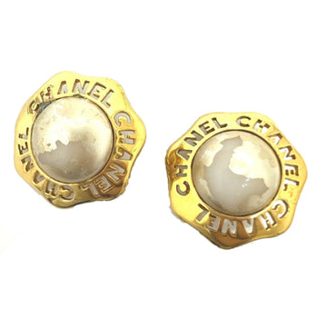 Chanel Vintage Earrings Gold-Tone Metal