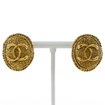 Chanel Cc Logo Clip-On Earrings Metal