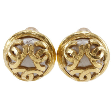 Chanel Cc Logo Clip-On Earrings Metal