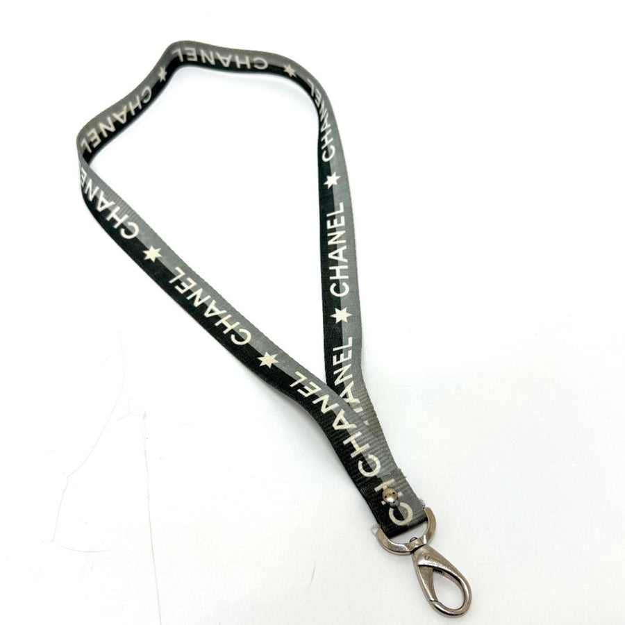 Chanel Pendant Necklace Canvas Gray