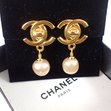 Chanel Earrings Pearl Sterling Silver