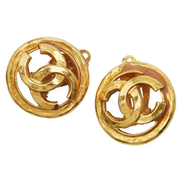 Chanel Cc Logo Clip-On Earrings Metal