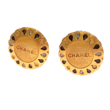 Chanel Logo Clip-On Earrings Metal