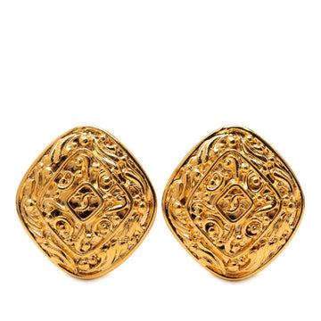 Chanel Cc Logo Clip-On Earrings Metal